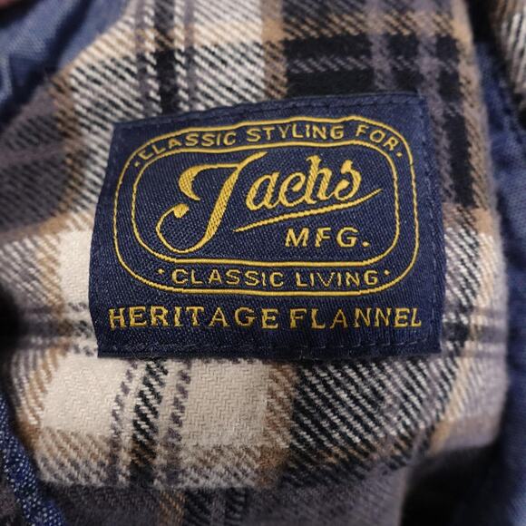 Jachs Shirt Mens Medium Plaid Flannel Button Up Double Pocket Heritage Casual - Picture 6 of 9